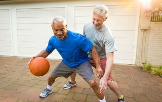 More Metastatic Prostate Cancers Found After Change In Screening Guidelines photo of middle-age men playing basketball