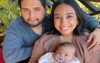 Jesus Alvarado, Gabriela Alvarado holding Valentina Alvarado.