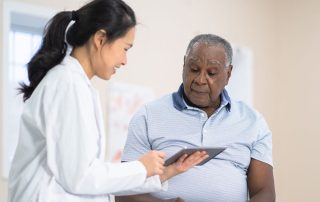 doctor reviewing with patient