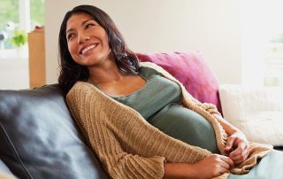 photo of happy pregnant woman