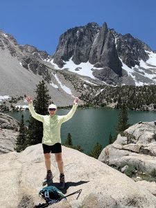 Betty Durso on an 11 mile hike in the eastern Sierras 3 months after her surgery.