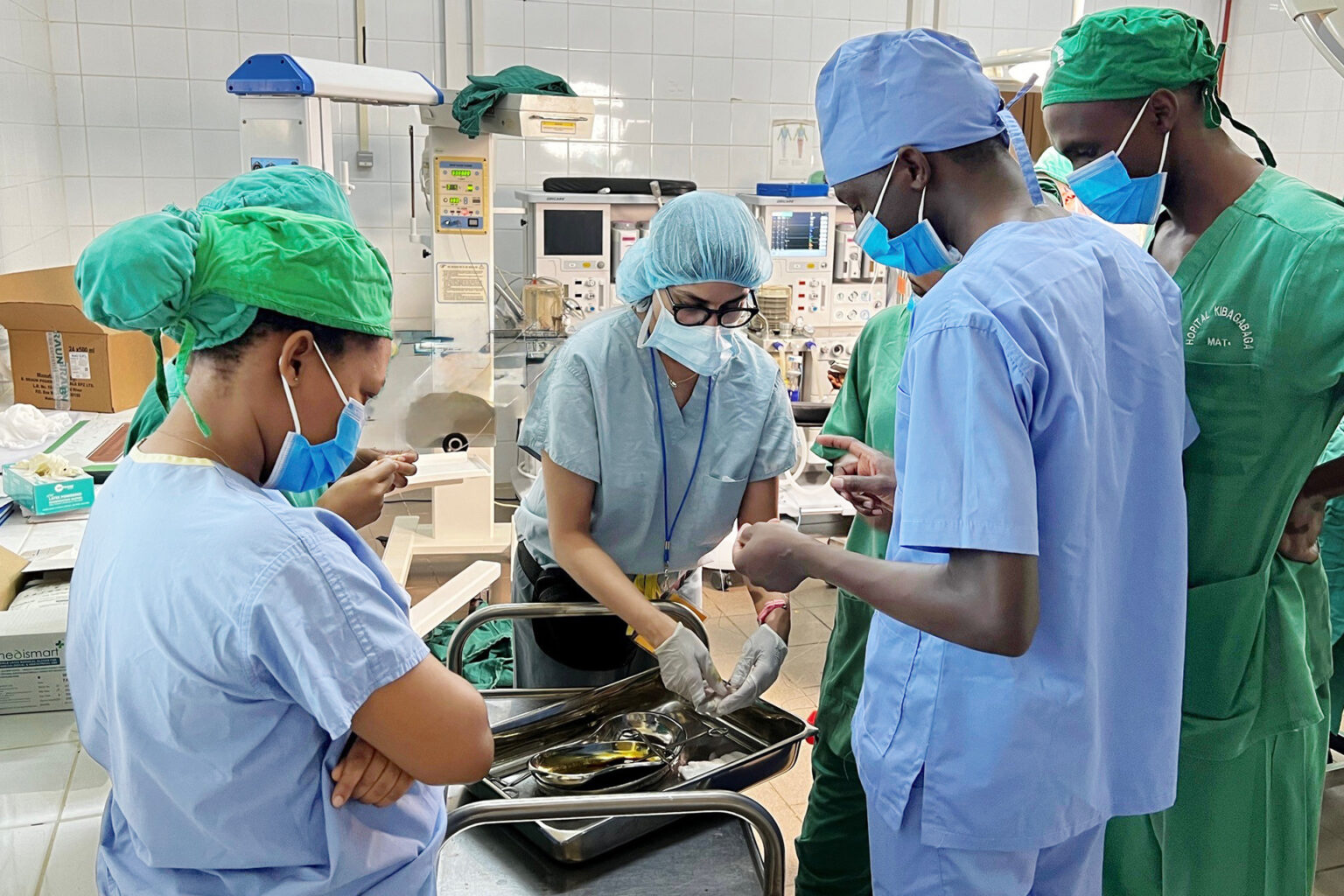 Dr. Chanchani with the surgery team in Rwanda.